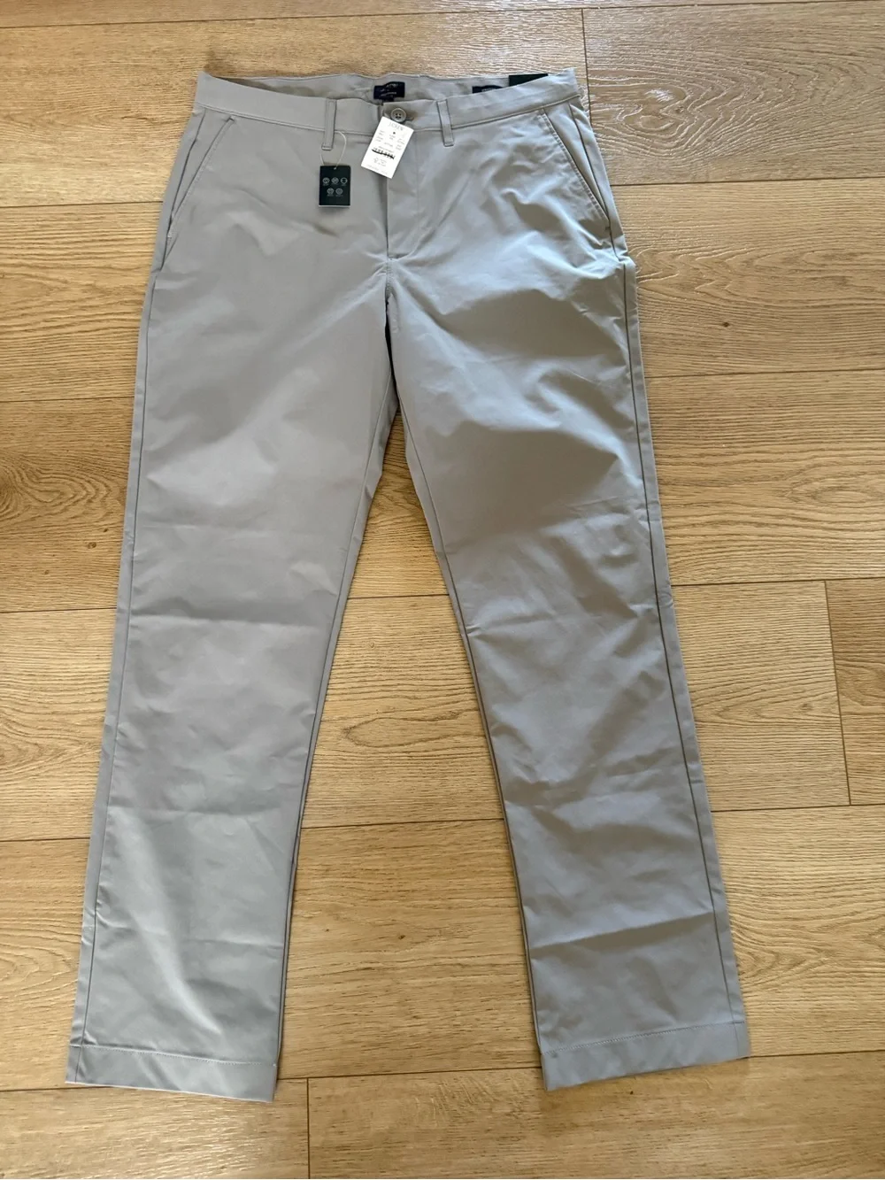 J.Crew Tech Chino Men’s 32x32 Straight Pants Khaki Gray NWT Stretch